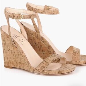 AGL Demi Ankle Strap Wedge Sandal size 36 Made in Italy NWOT